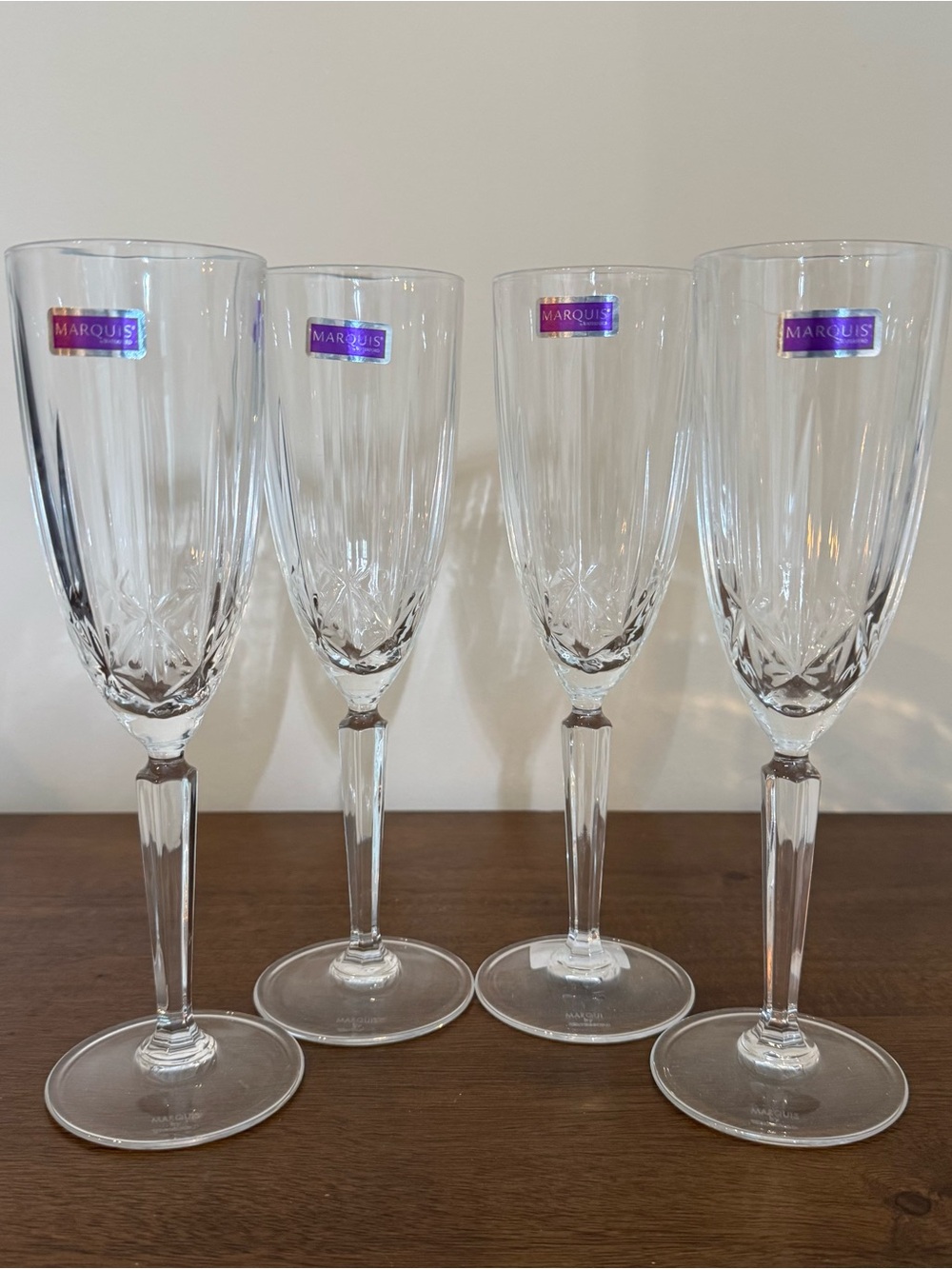 New With Boxes Waterford Marquis Markham Champagne Flutes Set Of 4